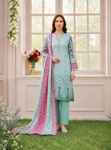 Glamer Shine karandi embroidered (UNSTITCHED)